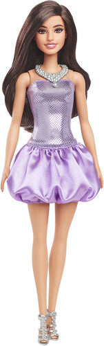 Barbie Fashionistas Doll #234 in Sequined Purple Dress, Brown Hair