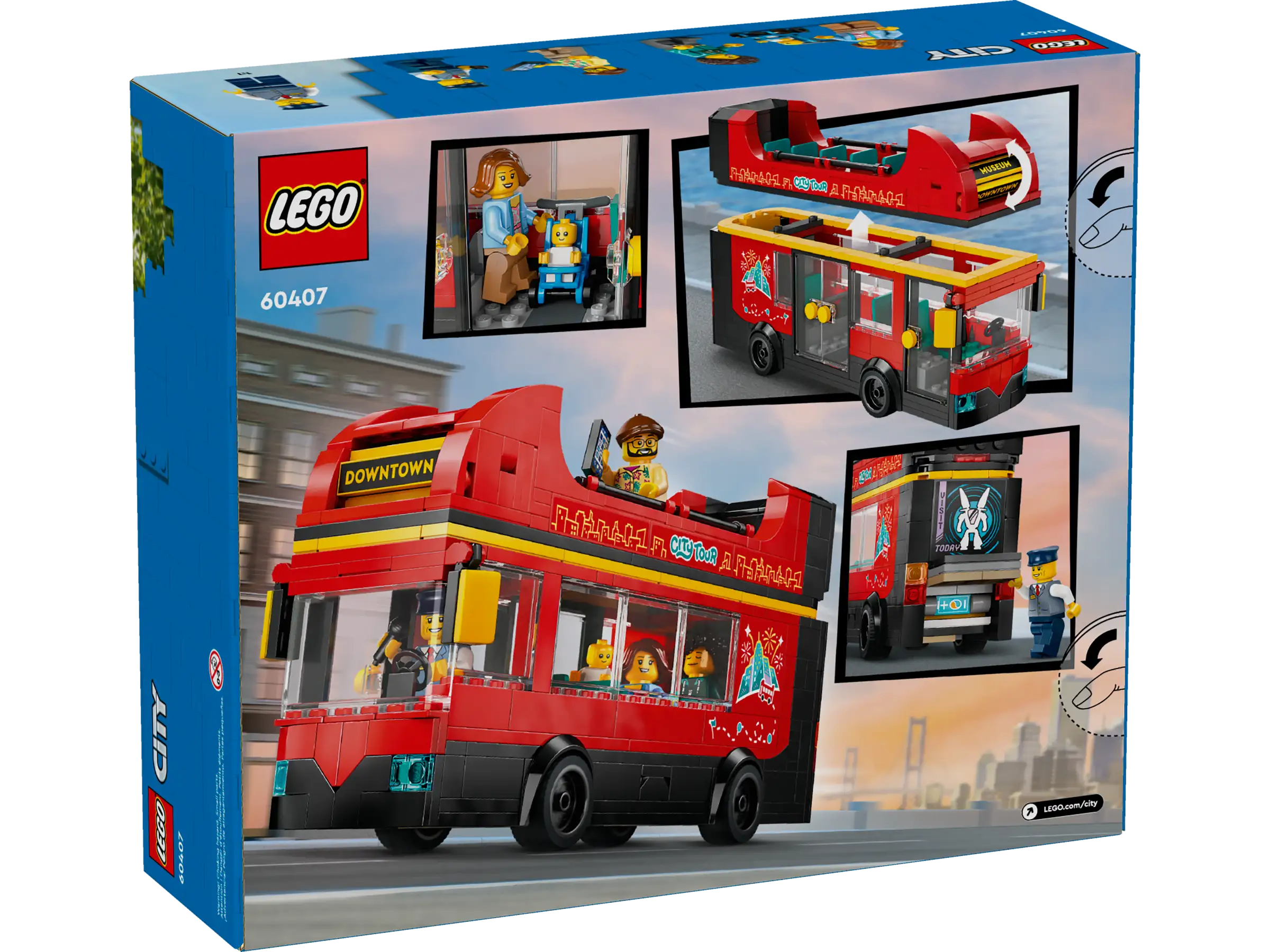 LEGO City 60407 Red Double-Decker Sightseeing Bus