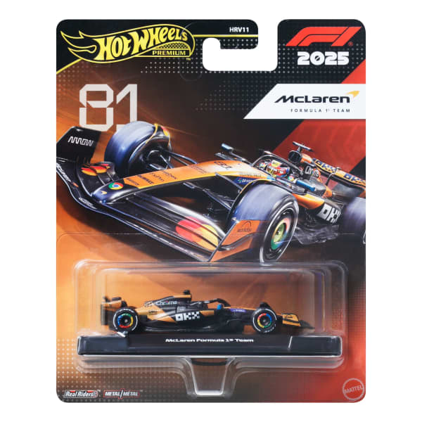 HWJKD81 Hot Wheels Premium F1 2025 McLaren Formula 1 Team #81